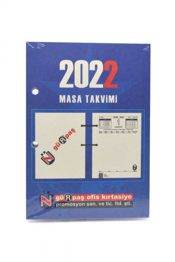 2022 Masa Takvimi Blok Takvim - 2