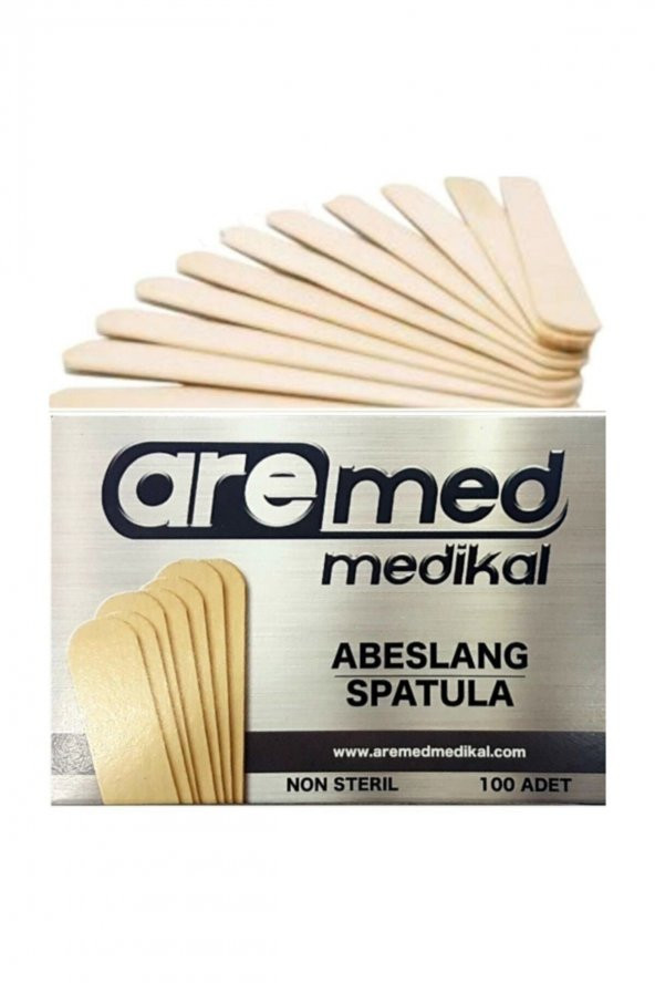 Medikal Abeslang - Ahşap Dil Çubuğu - Ağda Spatulası (100lü)