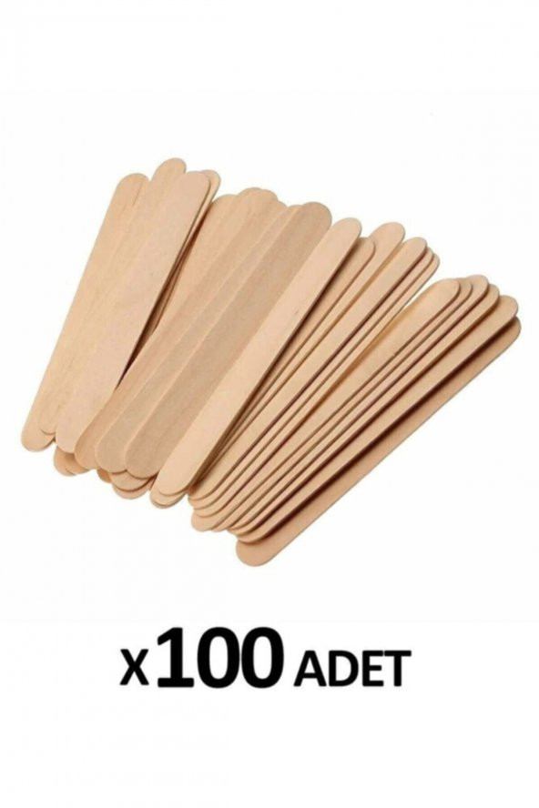 100 Adet Ahşap Spatula