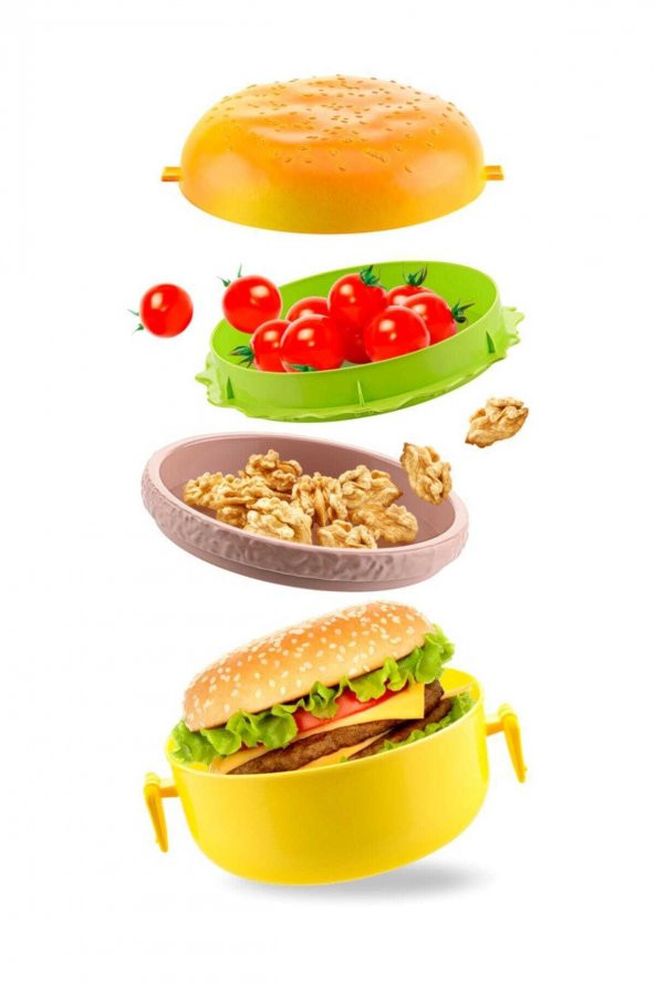 Hamburger Görünümlü Beslenme Ve Saklama Kabı - Ap9080 - 3