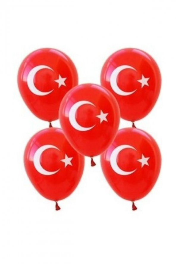 Plttoptan Türk Bayraklı 9a Balon 100lü