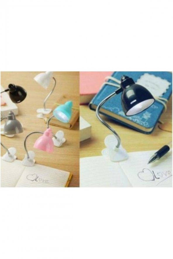 Mini Akrobat Mandallı Led Işıklı Kitap Okuma Lambası - 3