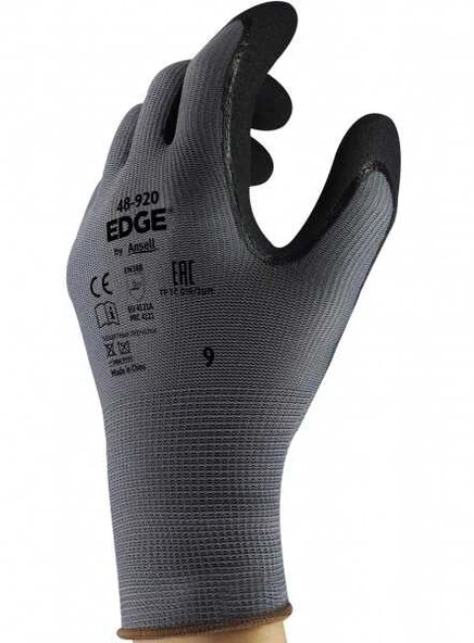 Ansell Edge 48-920 Nitril Kaplı Yağ Tutmayan ve Çok Amaçlı Koruma İş Eldiveni - Resim 3
