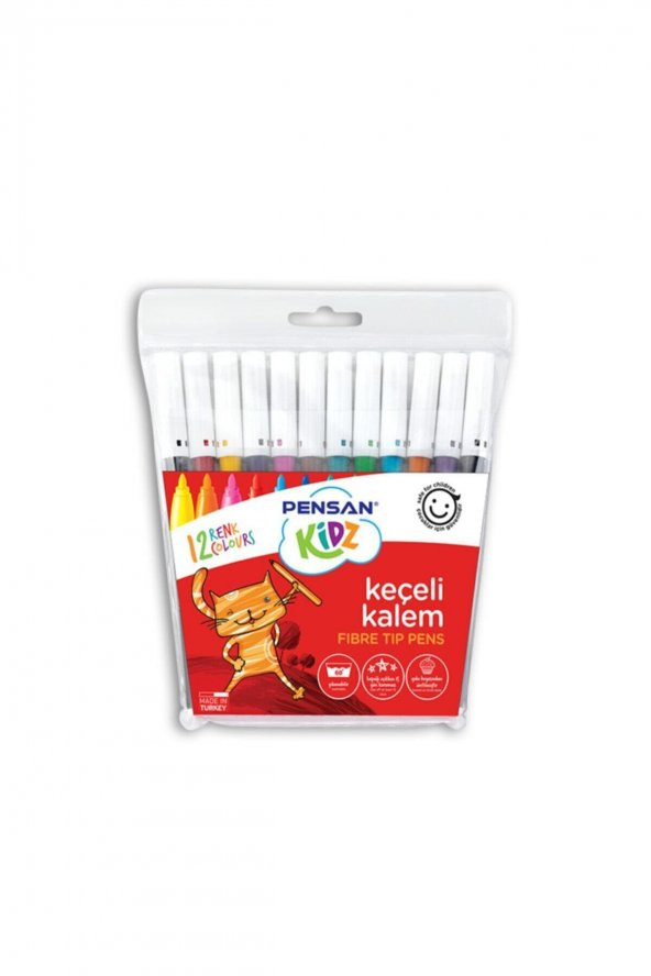 Kidz Keçeli Boya Kalemi 12 Renk Pe34020kk12r