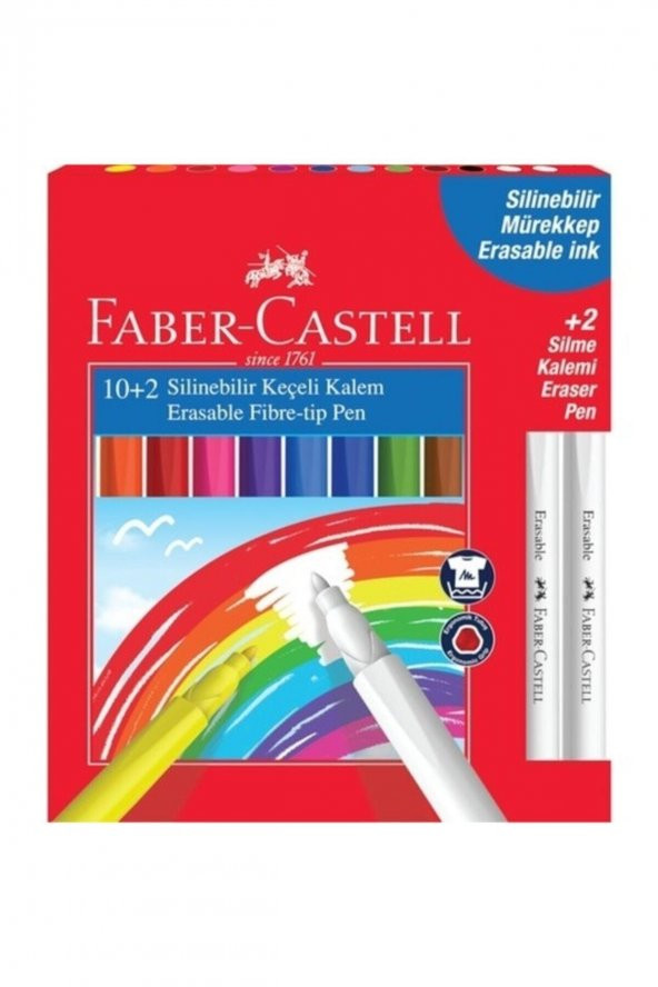 Faber-castell Keçeli Boya Kalemi Silinebilir 12 Renk 5062000004