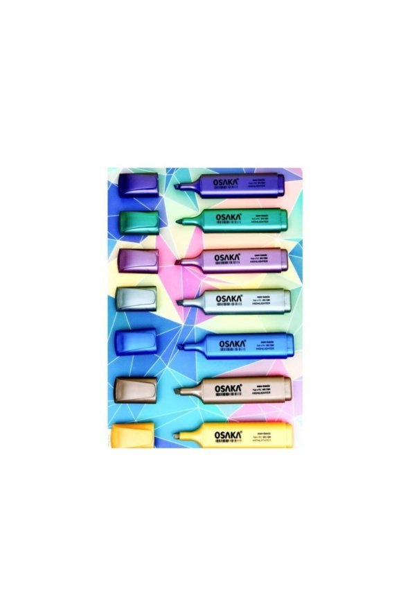 7 Renk Karışık Set Metalik Fosforlu Kalem Ofk-72bm f.k - 3