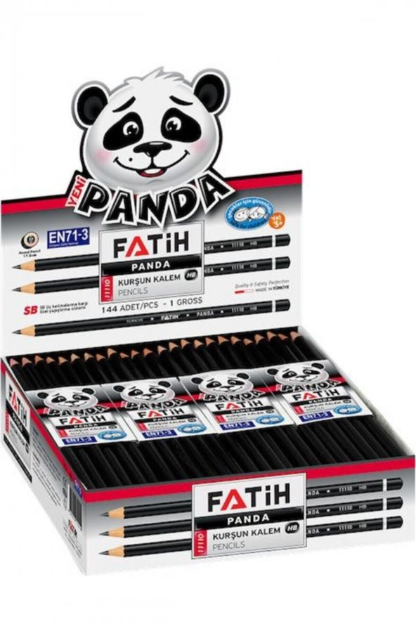 Panda Yuvarlak Kurşunkalem 12li - 2