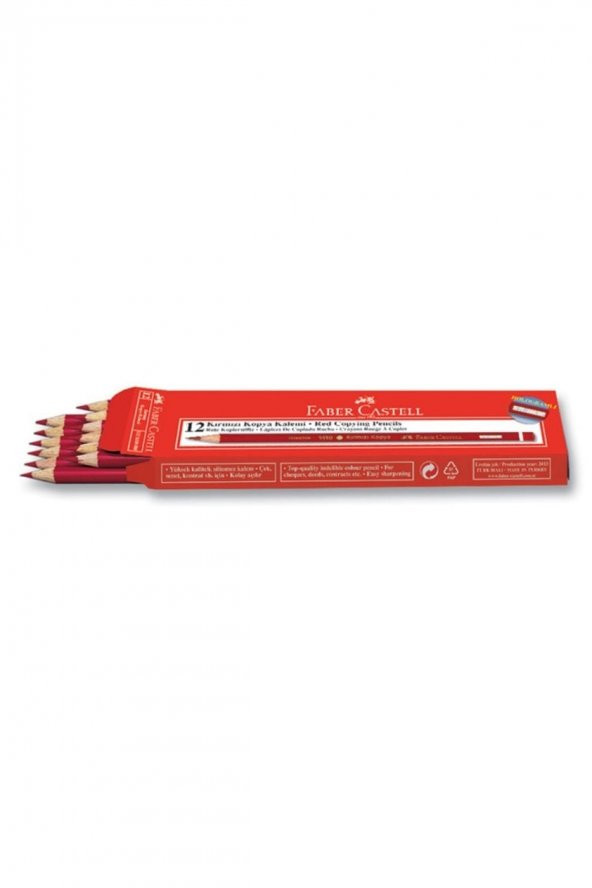 Faber Castell Kırmızı Kopya Kalemi 12 Adet
