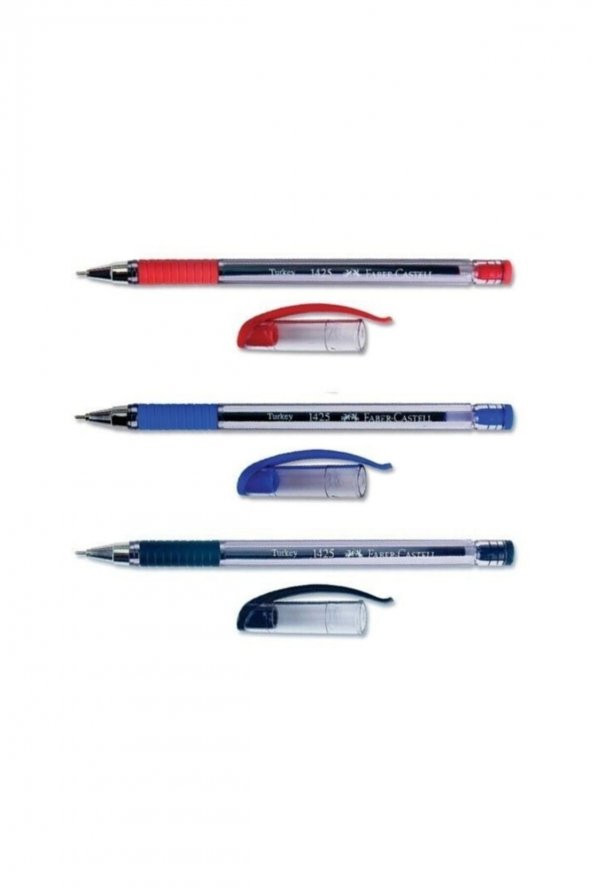 Faber 1425 Inçe Iğne Uçlu Tükenmez Kalem 0,7mm 3 Farklı Renk tk.k