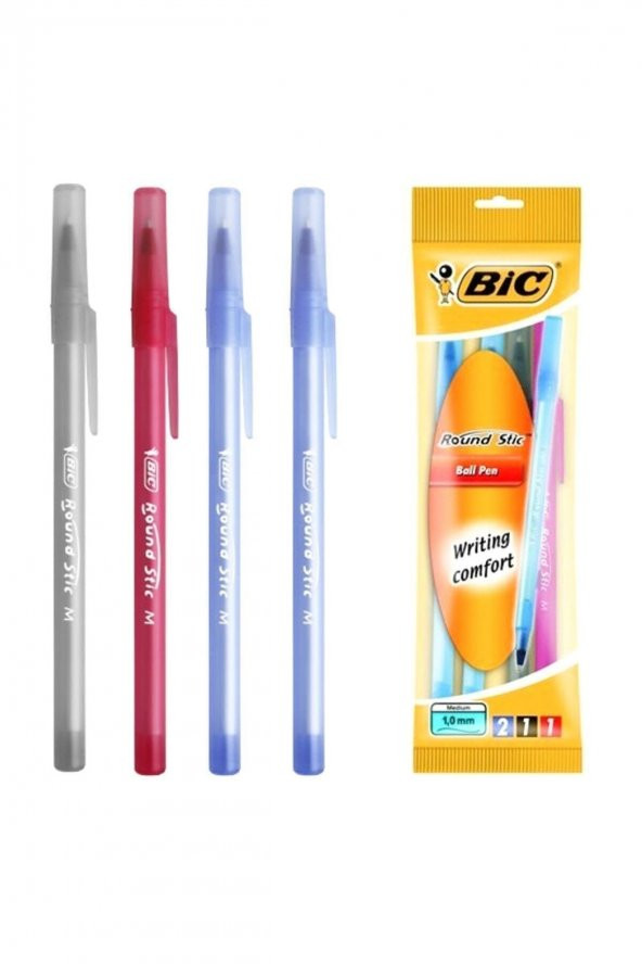 Bic Round Stic Tükenmez Kalem 4`lü Promosyon Paket tk.k
