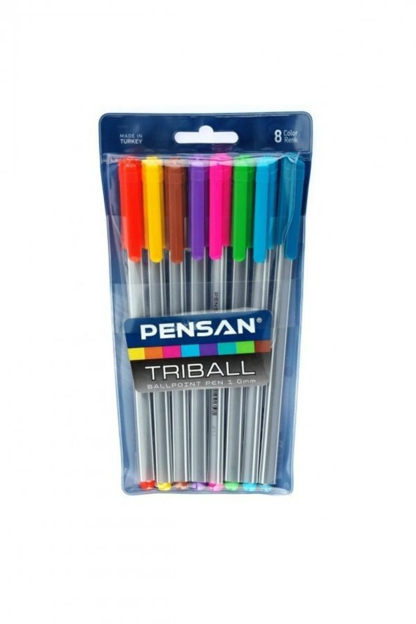 Triball 8 Renk Tükenmez Kalem 1.0mm