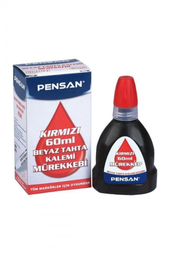 Beyaz Tahta Kalemi Mürekkebi Kırmızı 60 ml