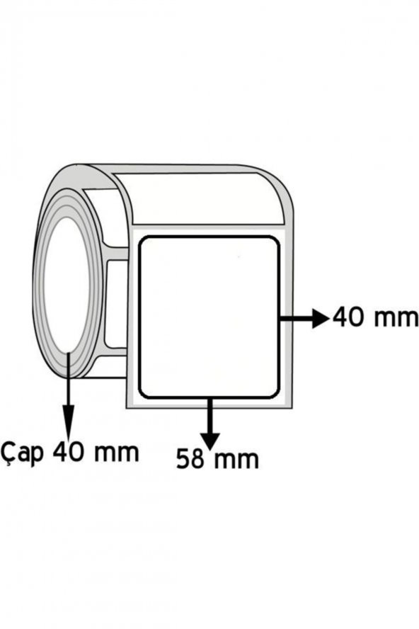 Termal Etiket 40 Mm*58 Mm Terazi Etiketi 500 Adet /1 Rulo - 2