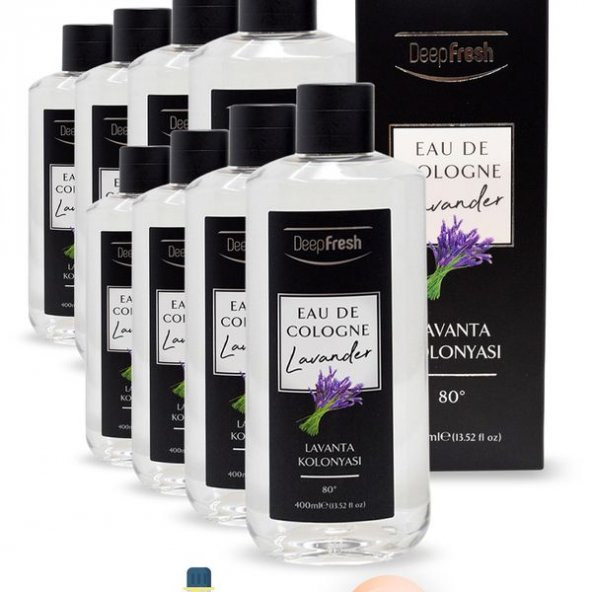 Deep Fresh Eau De Cologne 80 Derece Lavanta Kolonyası 8 x 400 ml - 2