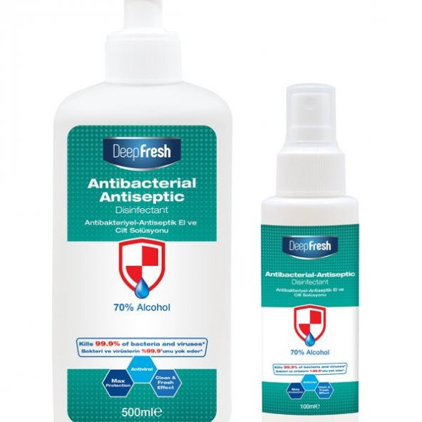 Deep Fresh Antiseptik-Antibakteriyel Sprey Dezenfektan 500 ml & 100 ml