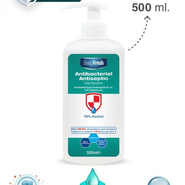 Deep Fresh Antiseptik-Antibakteriyel Sprey Dezenfektan 500 ml & 100 ml - 4