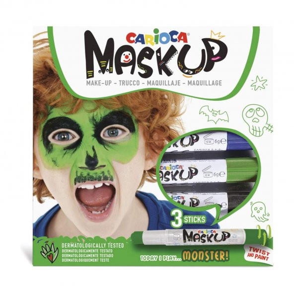 Carioca Yüz Boyası 3 Renk Monster Canavar