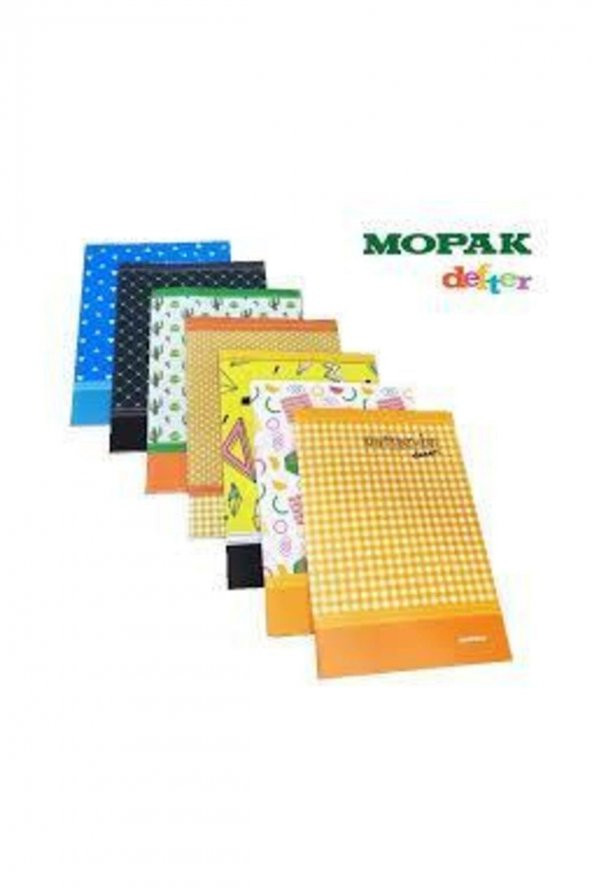 Mopak A4 80 Yaprak Defter Plastik Kapak Desenli