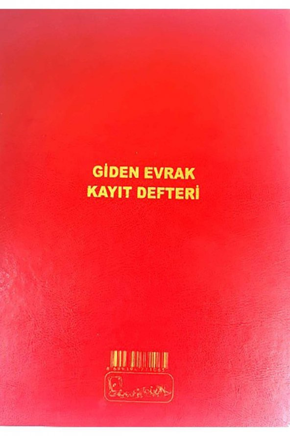 GİDEN EVRAK KAYIT DEFTERİ CİLT KAPAK