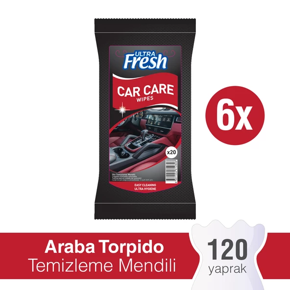 Ultra Fresh Araba Torpido Temizleme Mendili 6 x 20 Yaprak