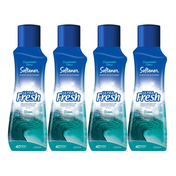 Ultra Fresh Çamaşır Yumuşatıcısı Okyanus 4 x 1000 ml