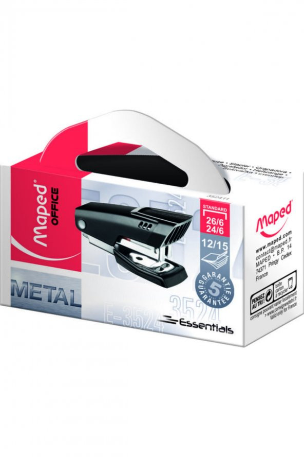 Essentials Metal Mini 24/6 Zımba Makinası Siyah 3154143524118 - 2