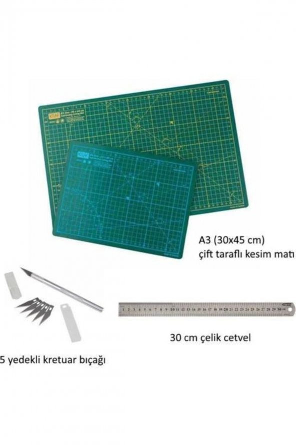 Profesyonel Hobi Kesim Matı Seti A3 (cutting Mat Seti)