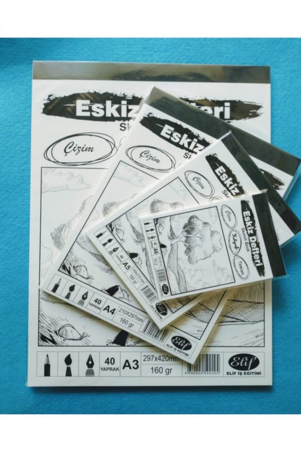Eskiz Defteri Sketch Book A3 40 YP: 297x420 160 GR