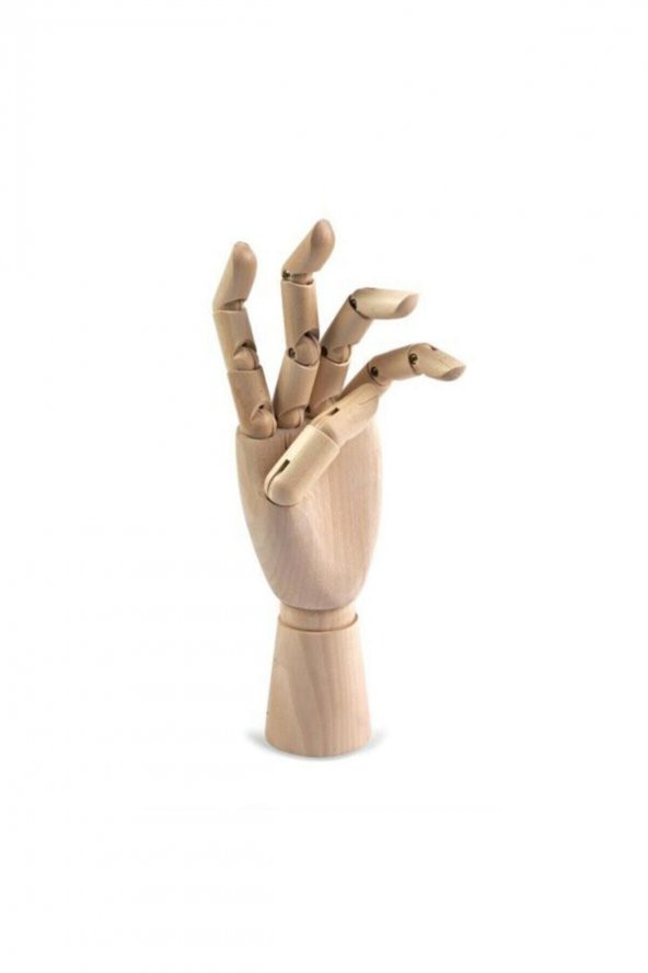 Ahşap Kadın Sol Model El 20cm