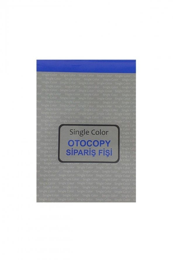 Single Color Sipariş Fişi Otokopili 2 Nüsha 50 Yp