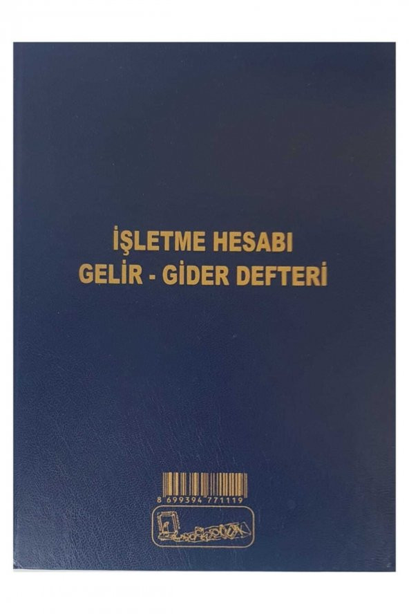 İşletme Hesabı Gelir-Gider Defteri Cilt Kapak