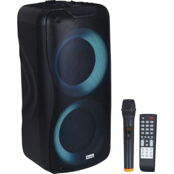 König KNG-1100 Partybox Mikrofonlu Taşınabilir Şarjlı Akülü Hoparlör Çanta Amfi - 4