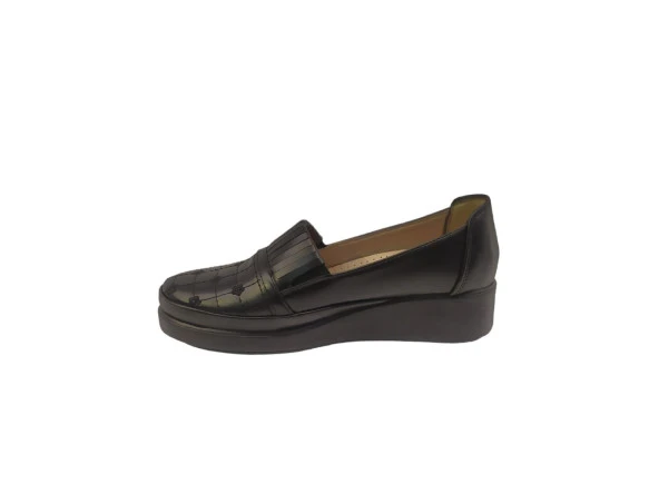 Yüce 2022 İçi Hakiki Deri Ortopedik Jel Taban Gülük Kadın Anne Ayakkabı - 2