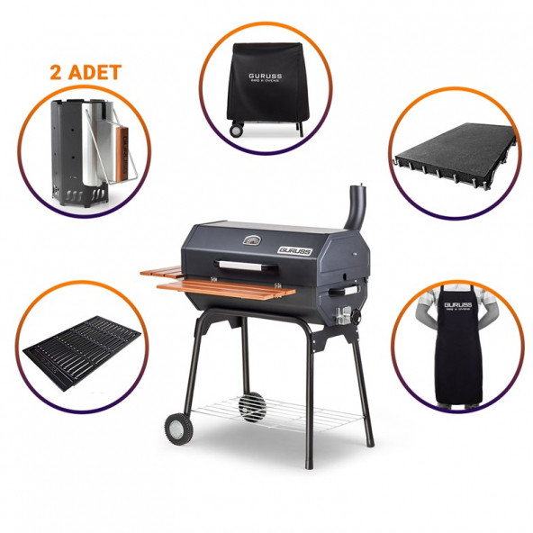 Guruss Cg-075 Kömürlü Barbekü Mangal Tam Set