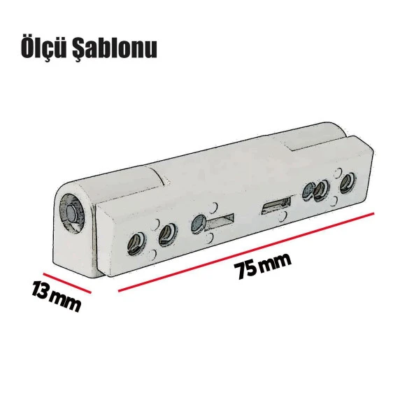 Pvc Pimapen Pencere Menteşesi 75 mm Beyaz Menteşe - 3