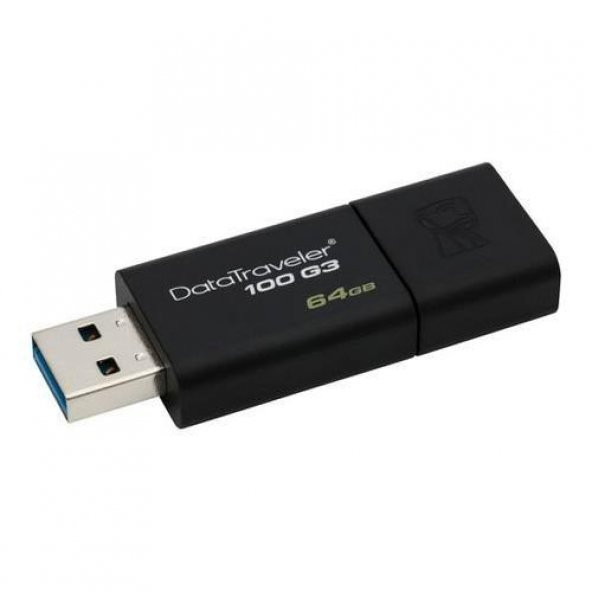 Kingston DT100G3 64 Gb USB 3.0 Siyah Plastik Kasa Flash Bellek