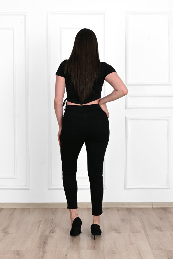 Kadın Yüksek Bel Büyük Beden Jean Pantolon 6189-23 - 3