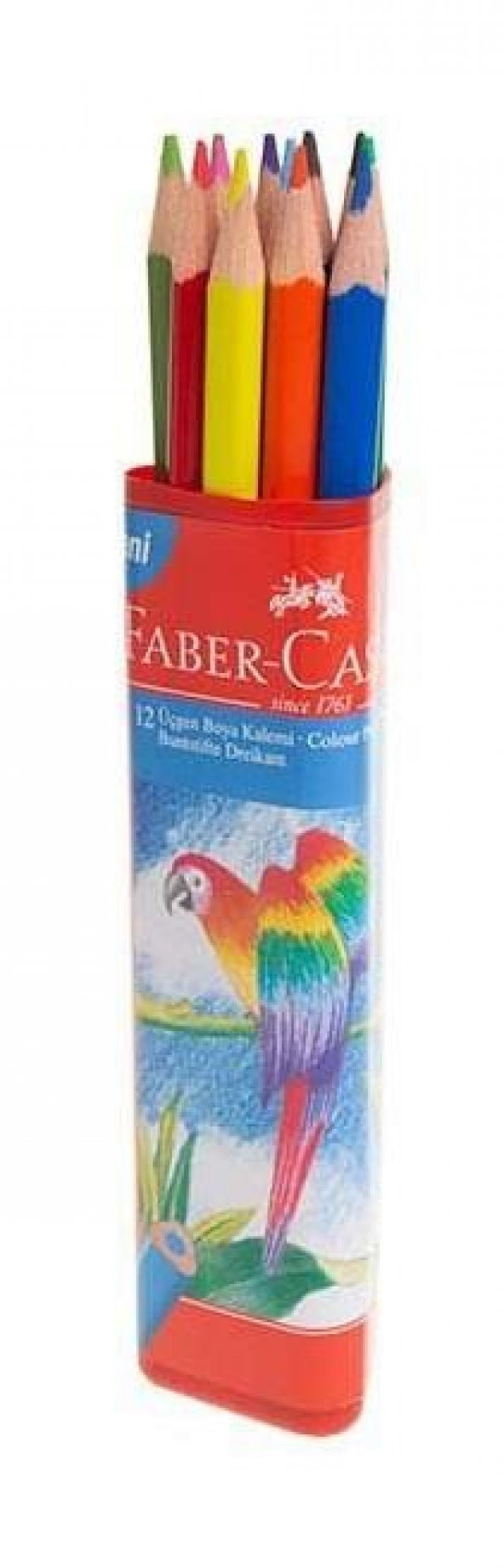 Faber-Castell Üçgen Kuru Boya Kalemi̇ 12 Renk