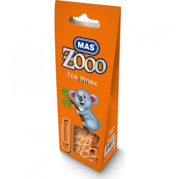 Mas Zooo - Karton Pakette Plastik Kaplı Ataş - No:3 - Oranj