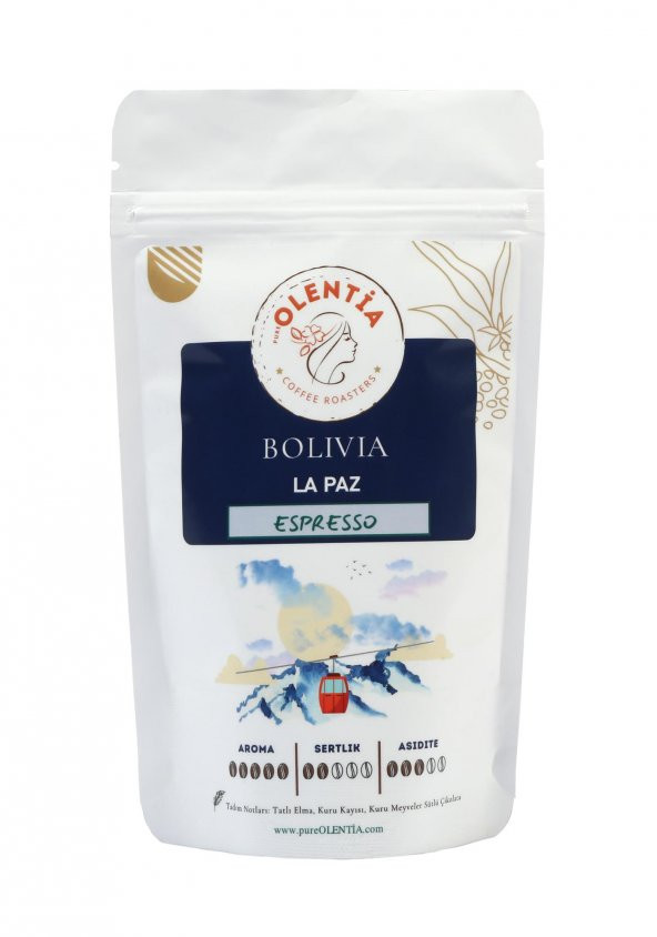 Pure OLENTİA Bolivia La Paz Expresso Kahve 250 Gr (ÇEKİRDEK)