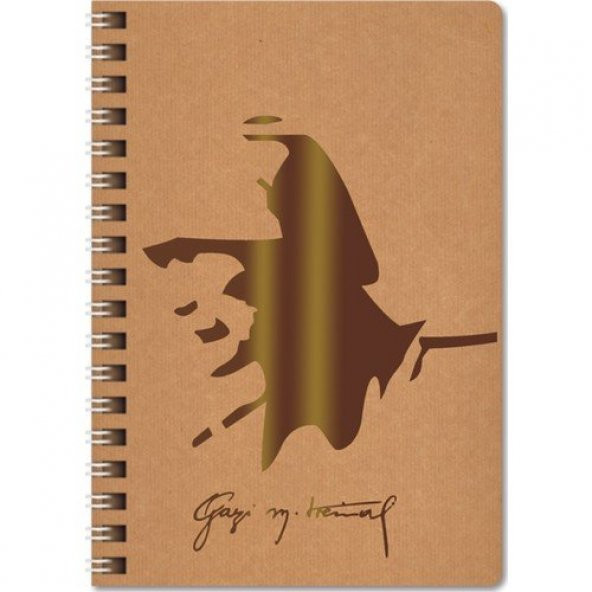 Keskin Color Funky Atatürk 16.5x22.5cm Sert Kapak 100 Yaprak Çizgili Spiralli Defter - 2