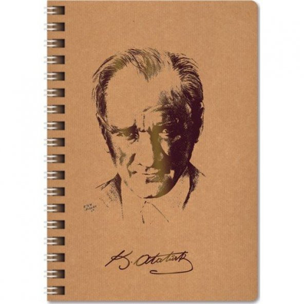 Keskin Color Funky Atatürk 16.5x22.5cm Sert Kapak 100 Yaprak Çizgili Spiralli Defter - 3