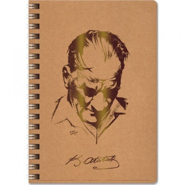 Keskin Color Funky Atatürk 16.5x22.5cm Sert Kapak 100 Yaprak Çizgili Spiralli Defter - 4