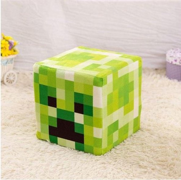 Minecraft Creeper Küp Yastık Minder Peluş Oyuncak 10CM - 2