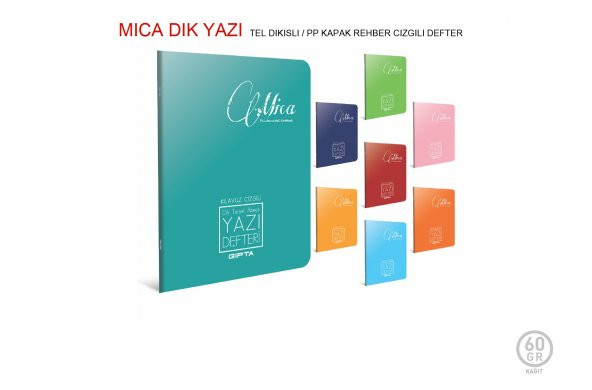 Gıpta A5 40 Yaprak Plastik Kapak Ciltli Dik (Güzel) Yazı Defteri