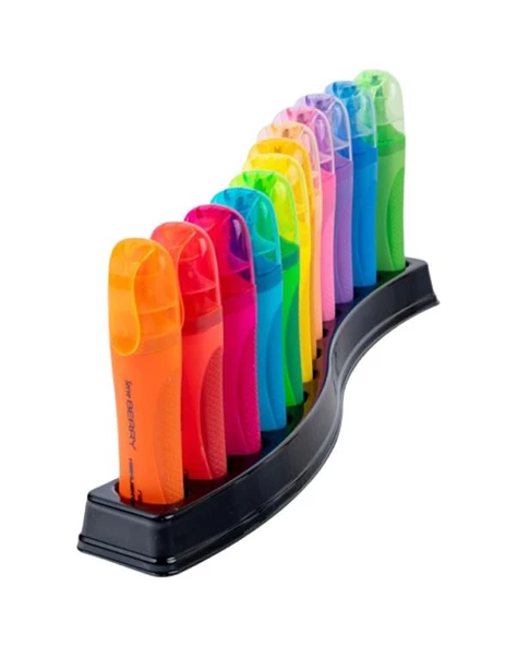 Serve Berry Masaüstü 12 Renk Fosforlu Kalem Set - 2