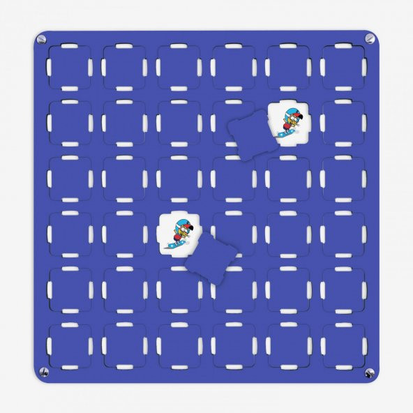 Mavi Ahşap MDF Eşleştirme Hafıza Oyunu 34x34 - 3