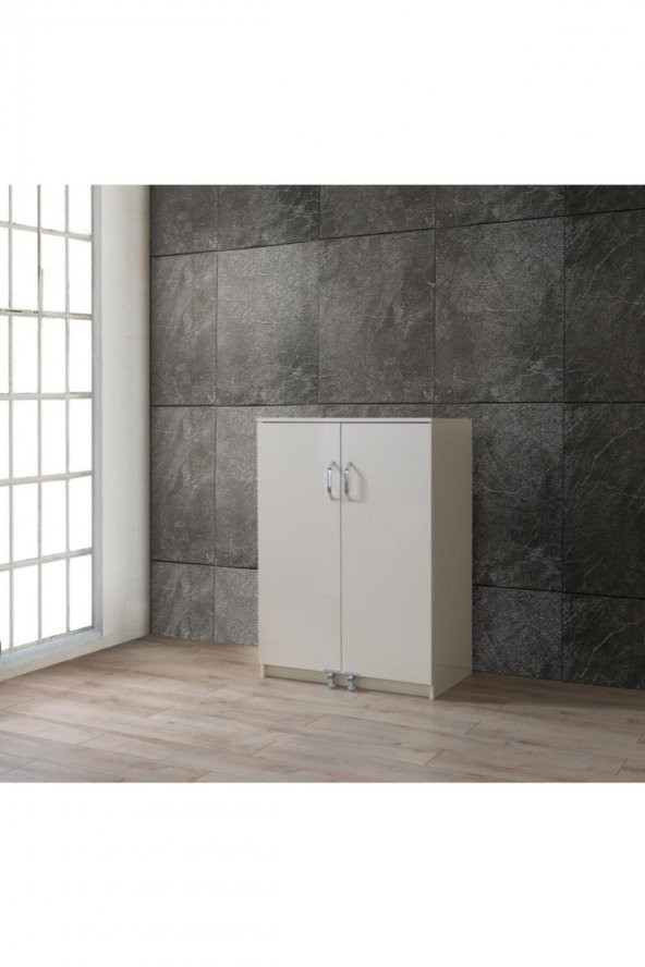 Erezoğulları Mobilya Çok Amaçlı 2 Kapaklı Mutfak Erzak Kiler Dolap 88x52x120cm - 2