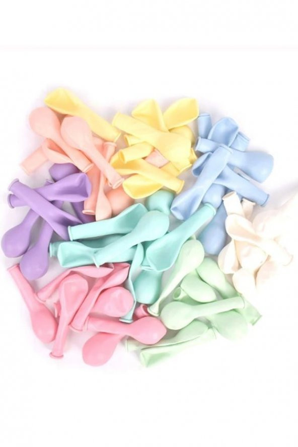Makaron Karışık 5" İnç 50 Adet Balon ve Balon Zincir Aparatı 5 Metre - 2