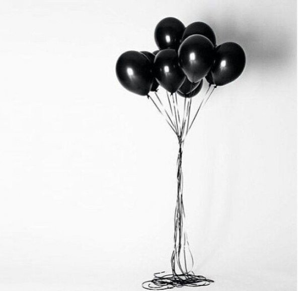 Siyah Metalik Sedefli Balon 12" İnç 10 lu Balon